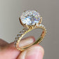 Tulip Set Lab Grown Diamond Engagement Ring customdiamjewel