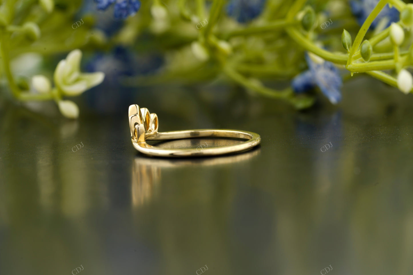 Elegant Gold Tiara Stackable Ring