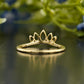 Elegant Gold Tiara Stackable Ring