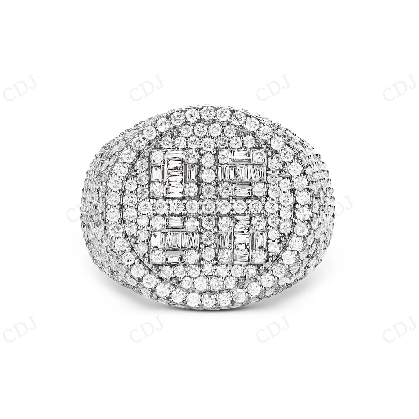 925 Silver Iced Out Moissanite Diamond Champion Round Ring hip hop jewelry CustomDiamJewel