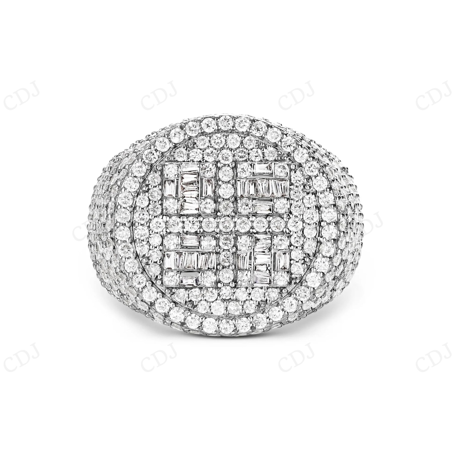 925 Silver Iced Out Moissanite Diamond Champion Round Ring hip hop jewelry CustomDiamJewel