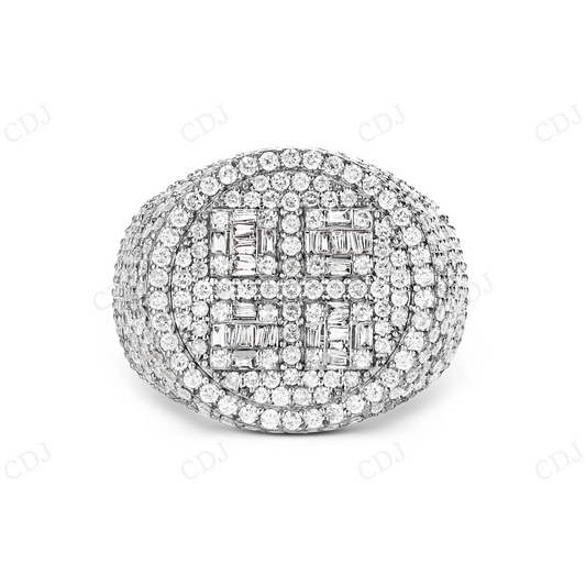 925 Silver Iced Out Moissanite Diamond Champion Round Ring hip hop jewelry CustomDiamJewel