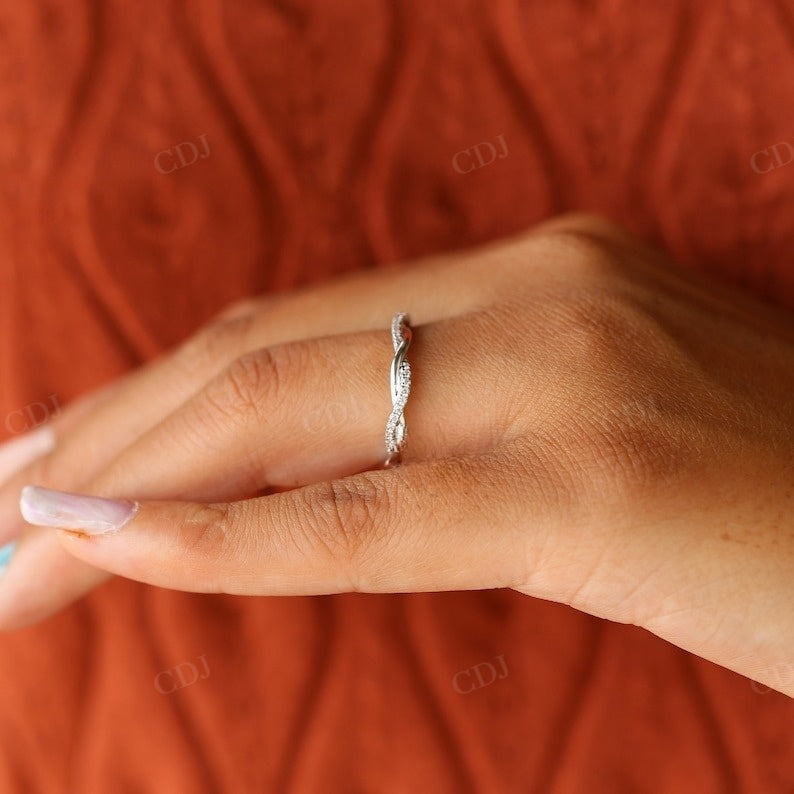 Infinity Natural Diamond Twisted Wedding Band  customdiamjewel   