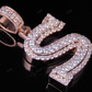 1.5" 2 CTW 18K Solid Gold Real Diamond Custom Initial 'S' Letter Pendant CustomDiamJewel