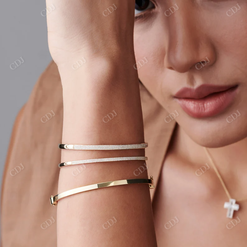 0.70CTW Moissanite Pave Diamond Bracelet  customdiamjewel   