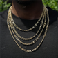 3-9MM Plain Gold Figaro Chain hip hop jewelry CustomDiamJewel