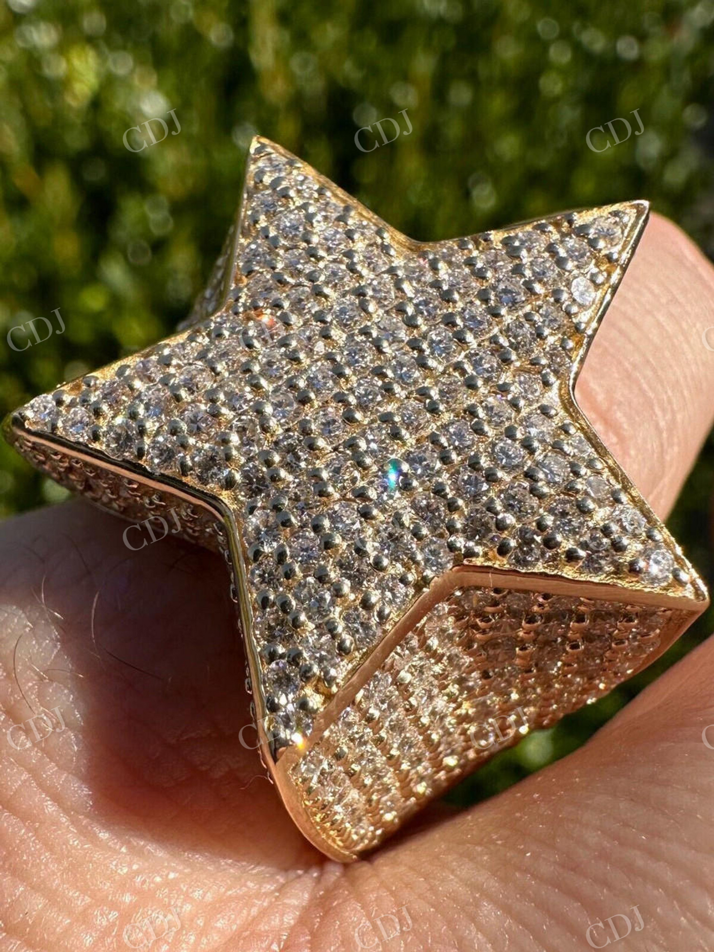 Customized Diamond Hip Hop Star Ring  customdiamjewel   