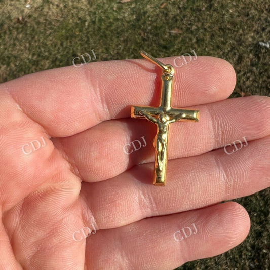 10K Hip Hop Jesus on Cross Crucifix Pendant  customdiamjewel   