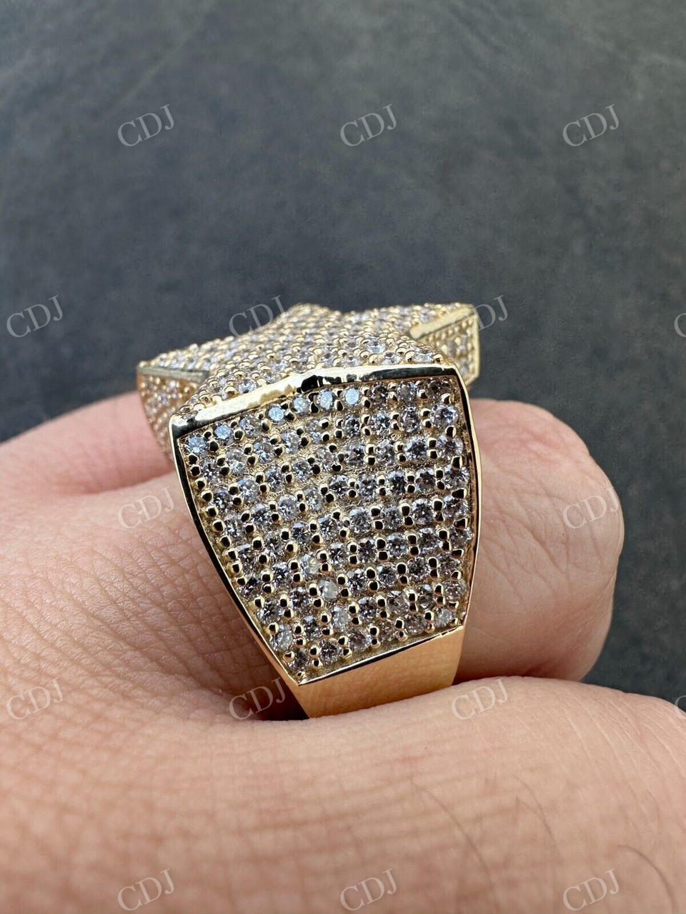 Customized Diamond Hip Hop Star Ring  customdiamjewel   