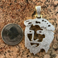 925 Silver Ghost Cut Out Jesus Pendant  customdiamjewel   