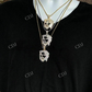 925 Silver Ghost Cut Out Jesus Pendant  customdiamjewel   