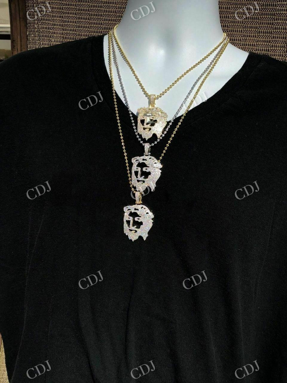 925 Silver Ghost Cut Out Jesus Pendant  customdiamjewel   