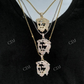 925 Silver Ghost Cut Out Jesus Pendant  customdiamjewel   
