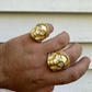 18K Solid Gold Hip Hop Diamond Skull Ring For Men's  customdiamjewel   
