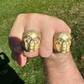 18K Solid Gold Hip Hop Diamond Skull Ring For Men's  customdiamjewel   