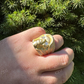 18K Solid Gold Hip Hop Diamond Skull Ring For Men's  customdiamjewel   