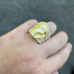 18K Solid Gold Hip Hop Diamond Skull Ring For Men's  customdiamjewel   