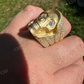 18K Solid Gold Hip Hop Diamond Skull Ring For Men's  customdiamjewel   