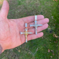 925 Silver Baguette Diamond Jesus Cross Pendant  customdiamjewel   