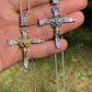 925 Silver Baguette Diamond Jesus Cross Pendant  customdiamjewel   