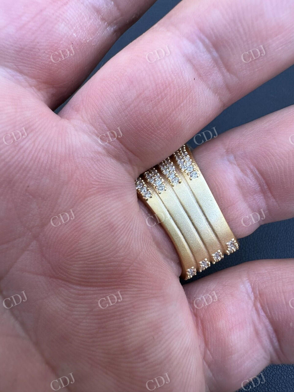 18K Solid Gold Hip Hop Diamond Skull Ring For Men's  customdiamjewel   