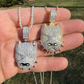 Natural Colorless Diamond Pitbull Dog Pendant  customdiamjewel   