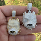 Natural Colorless Diamond Pitbull Dog Pendant  customdiamjewel   