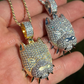 Natural Colorless Diamond Pitbull Dog Pendant  customdiamjewel   