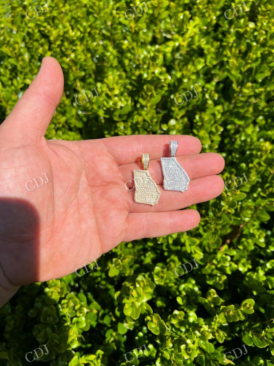 Natural Diamond Georgia Shape Atlanta Pendant  customdiamjewel   