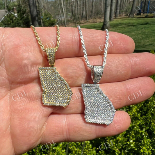 Natural Diamond Georgia Shape Atlanta Pendant  customdiamjewel   
