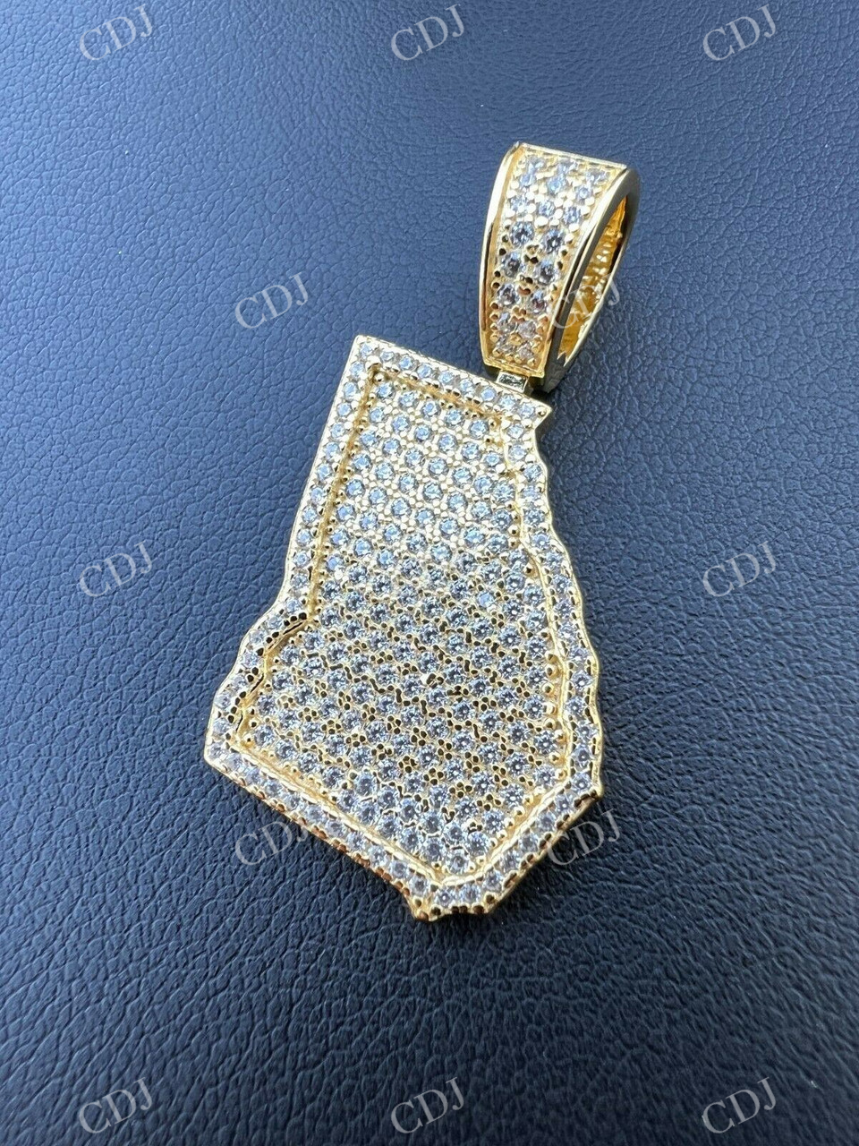 Natural Diamond Georgia Shape Atlanta Pendant  customdiamjewel   