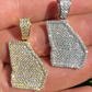 Natural Diamond Georgia Shape Atlanta Pendant  customdiamjewel   