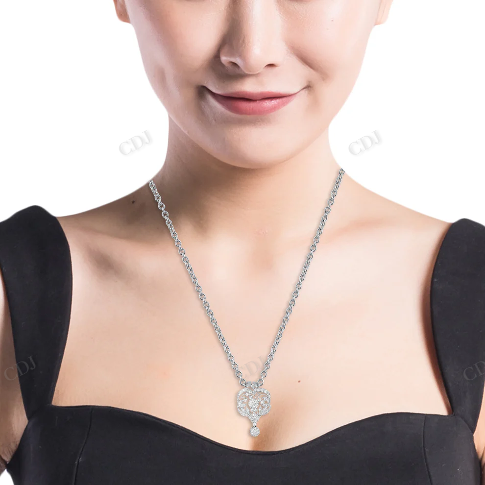 Sterling Silver Drop Charm Moissanite Pendant hip hop jewelry CustomDiamJewel