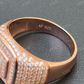 14K Rose Gold Hip Hop Icy Ring For Men  customdiamjewel   