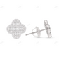 0.85 CTW Baguette & Round Diamond Clover Stud Earrings Stud earrings CustomDiamJewel