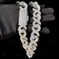925 Sterling Silver Moissanite Cuban Chain Gift For Mens CustomDiamJewel