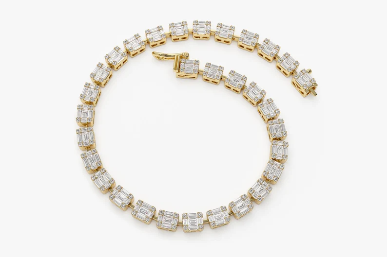2.43CTW Moissanite Tennis Diamond Bracelet  customdiamjewel   