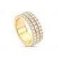 Iced Out Moissanite Sterling Silver Stackable Style Hip Hop Ring hip hop jewelry CustomDiamJewel