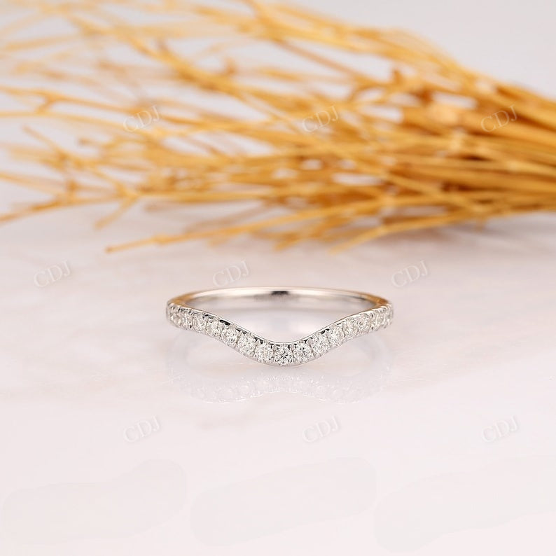 0.38CTW 3/4 Eternity Natural Dimaond Curved Wedding Band Wedding Band customdiamjewel   