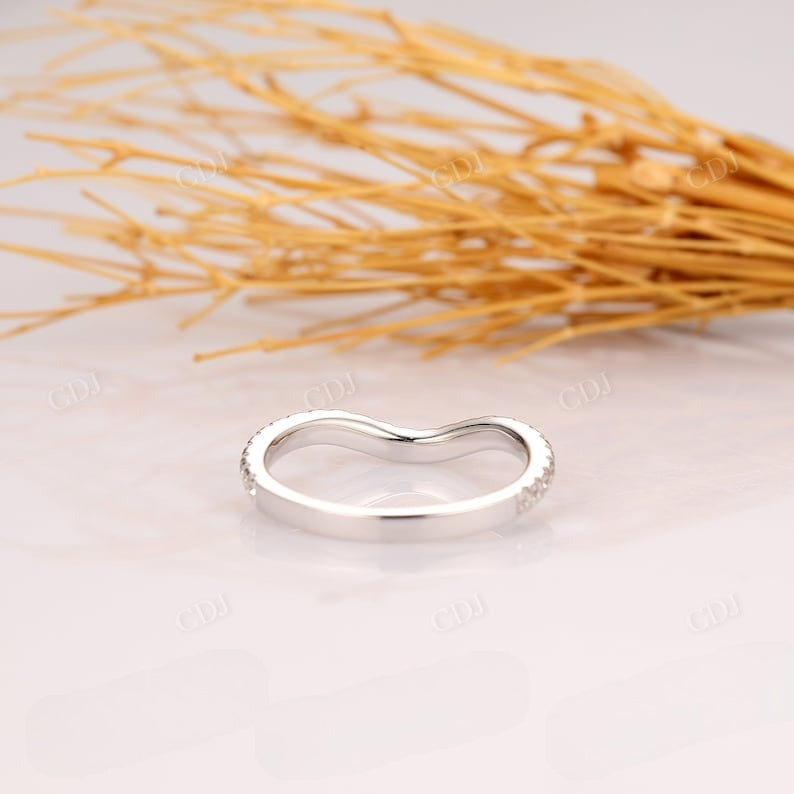 0.38CTW 3/4 Eternity Natural Dimaond Curved Wedding Band Wedding Band customdiamjewel   