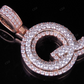 1.5" 1.5 CTW 14K Gold Real Diamond Custom 3D Initial 'Q' Letter Pendant CustomDiamJewel
