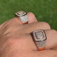 14K Rose Gold Hip Hop Icy Ring For Men  customdiamjewel   