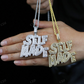 Baguette Moissanite Diamond SELF MADE Pendant hip hop jewelry customdiamjewel