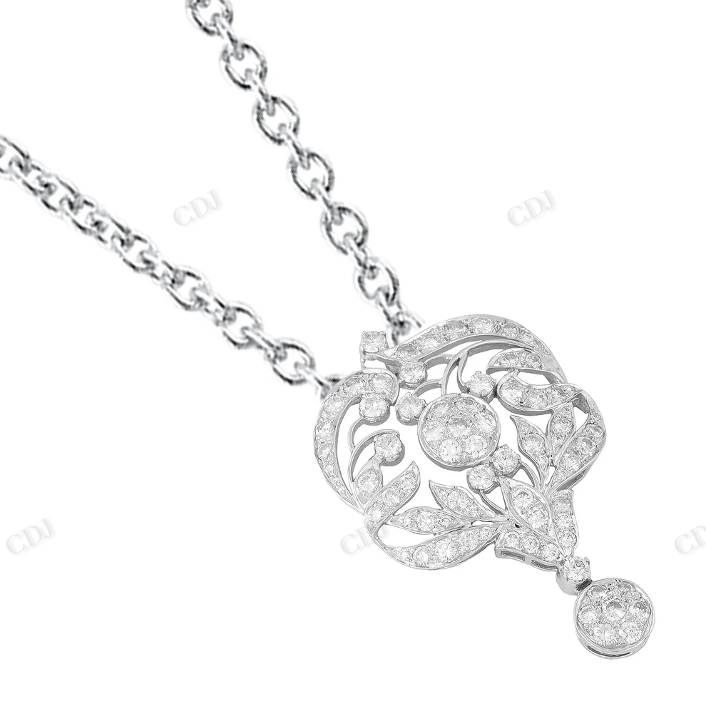 Sterling Silver Drop Charm Moissanite Pendant hip hop jewelry CustomDiamJewel