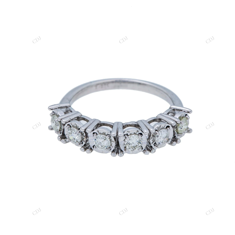 Round Cut Moissanite Wedding Band For Men hip hop jewelry customdiamjewel