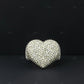 Silver Moissanite Heart Cluster Ring customdiamjewel