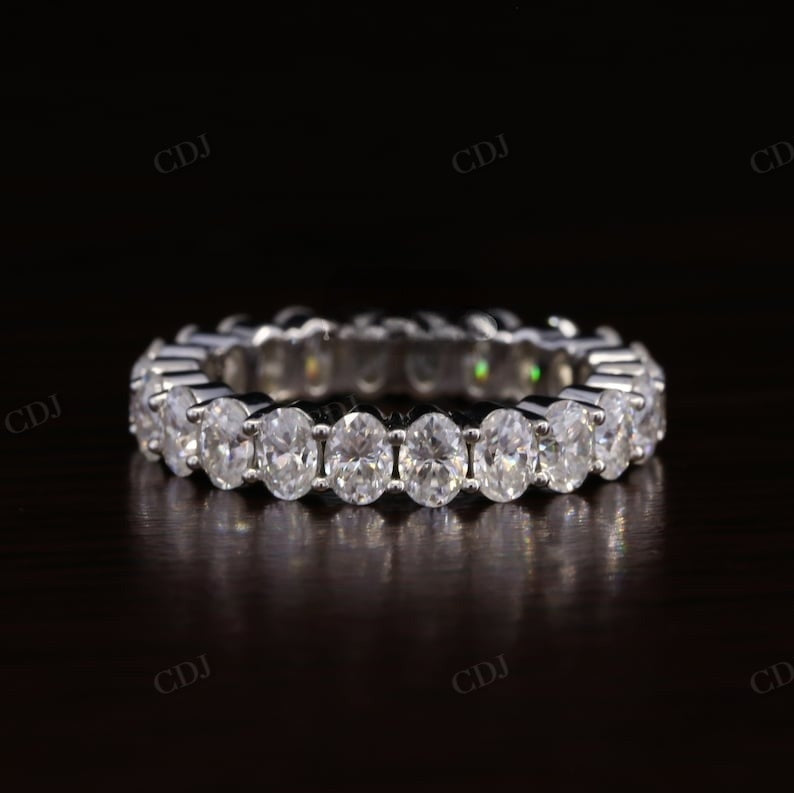 3.96 carat Oval Shape Natural Diamond Wedding Band  customdiamjewel   