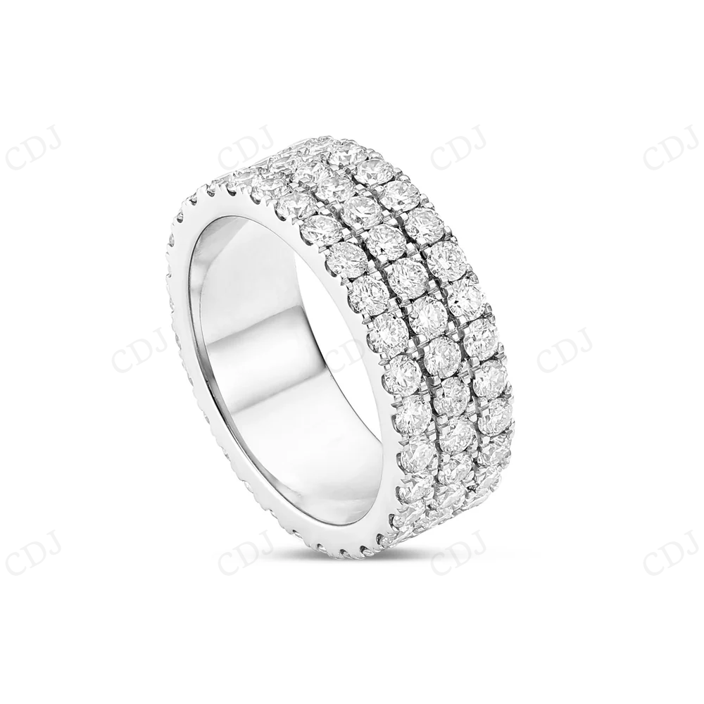 Iced Out Moissanite Sterling Silver Stackable Style Hip Hop Ring hip hop jewelry CustomDiamJewel
