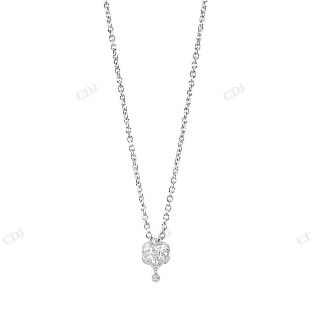 Sterling Silver Drop Charm Moissanite Pendant hip hop jewelry CustomDiamJewel