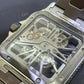 Full White Cartier Skeleton Bust Down ETA Swiss Movement Watch For Men customdiamjewel